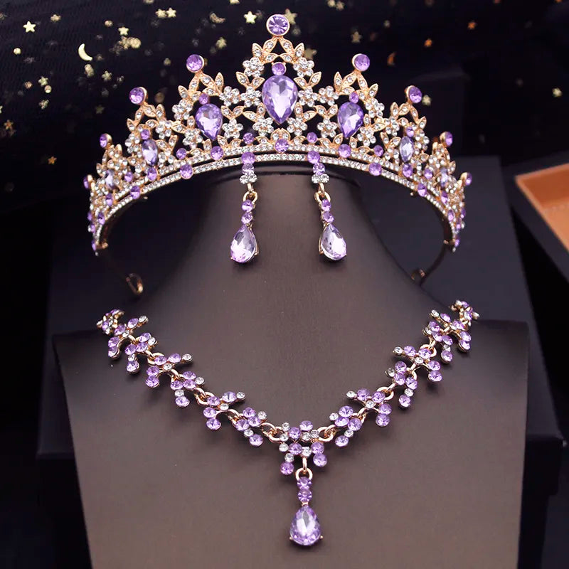 Princess Crown Bridal Jewelry Sets