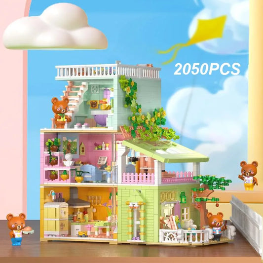 2050PCS Little Bear Villa Building Blocks