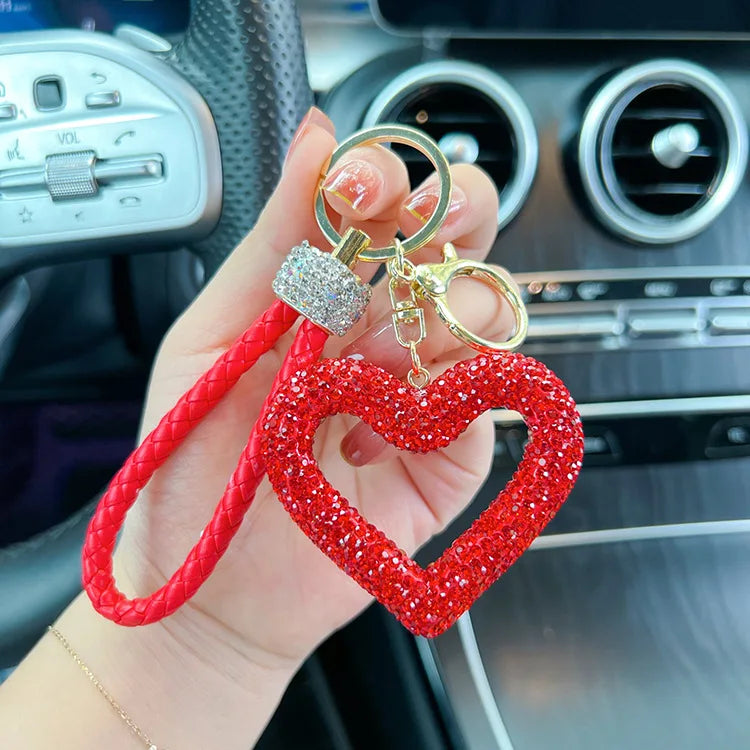 Full Diamond Love Key Chain