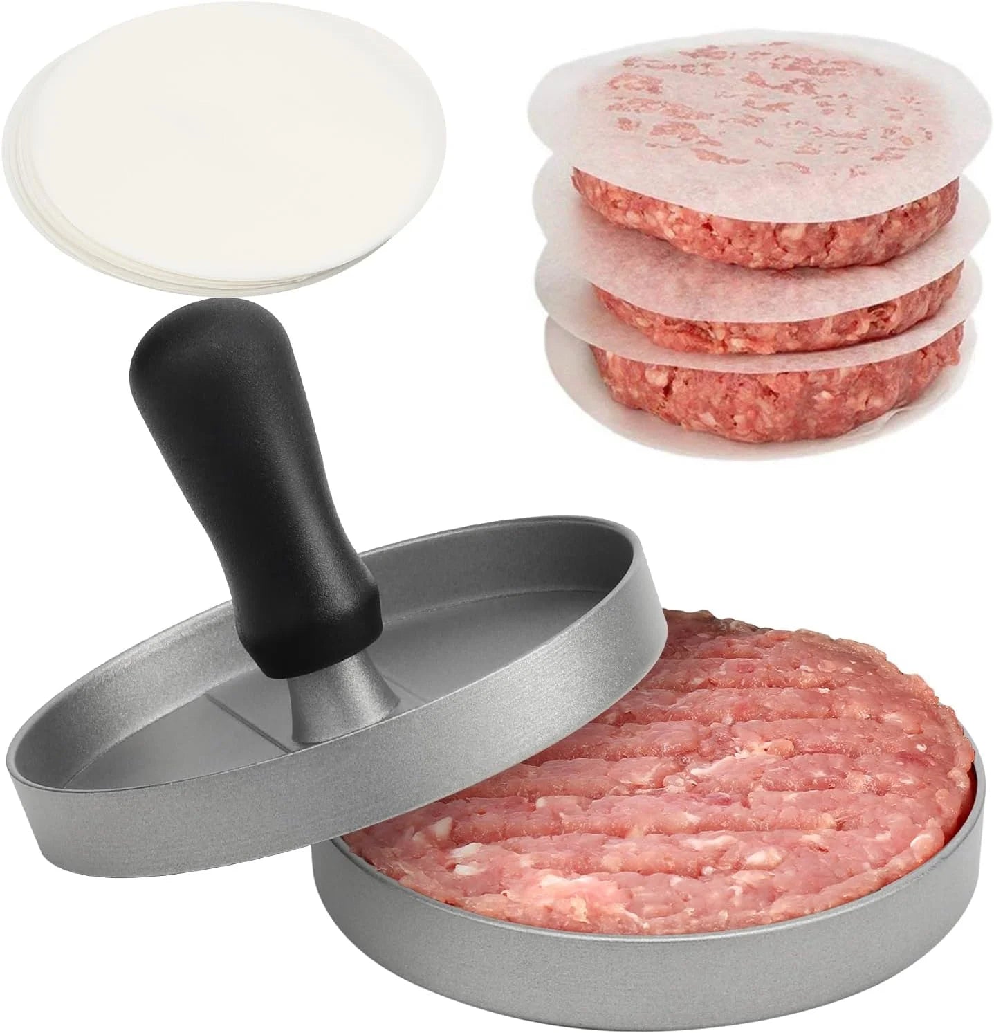 easy Hamburger  Maker with Wax Paper