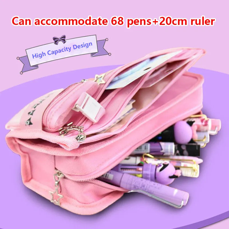 School Pencils Bag Large Capacity Pen Case