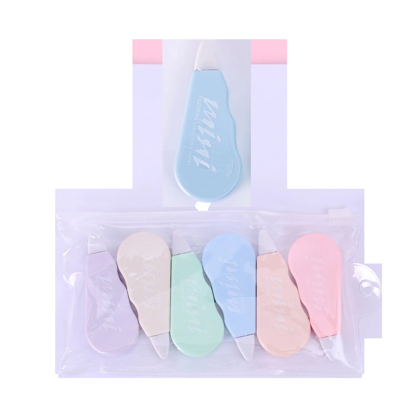 6 Piece Cute Kawaii Macaron Correction Tape