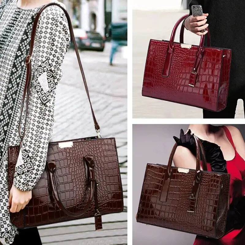 Crocodile Print Women Handbags