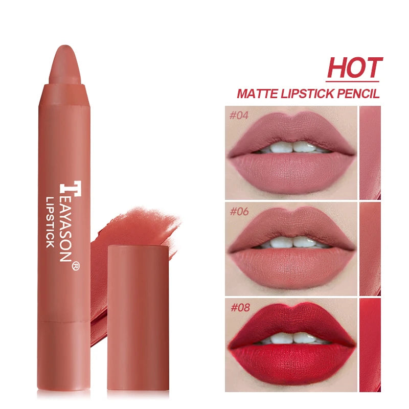 12 Colors Matte Lipstick Waterproof Velvet Nude Lipstick