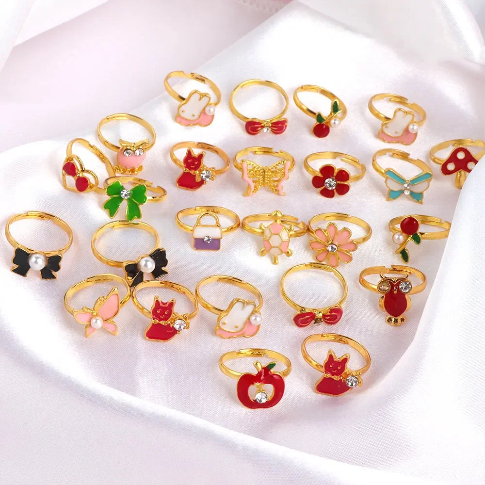 10/20/36 pcs Cute Adjustable Rings