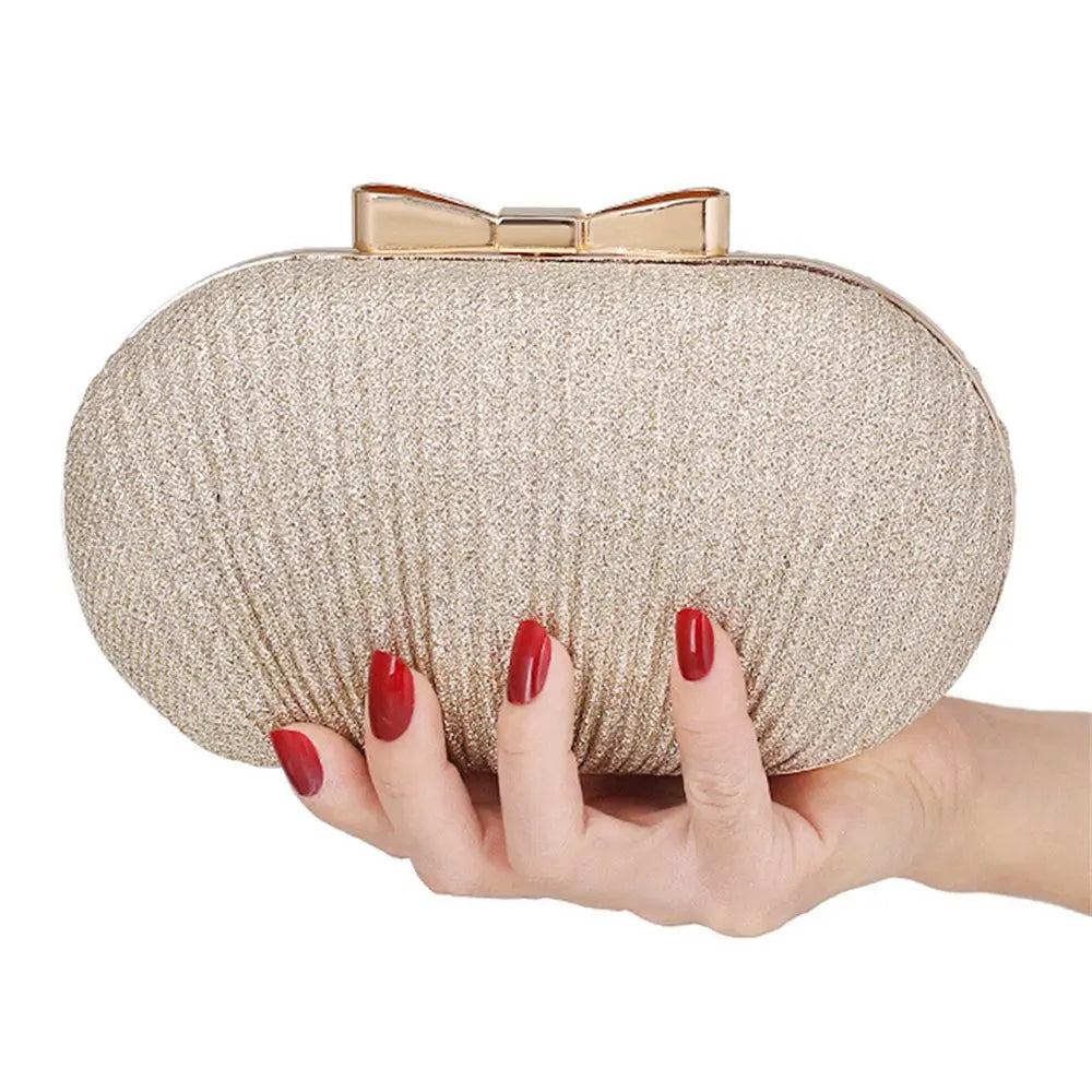 Elegant Rhinestones Clutch Egg Shape Evening Bag