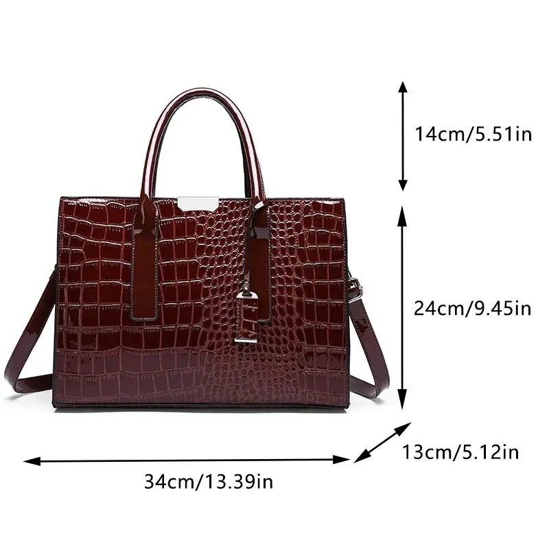 Crocodile Print Women Handbags