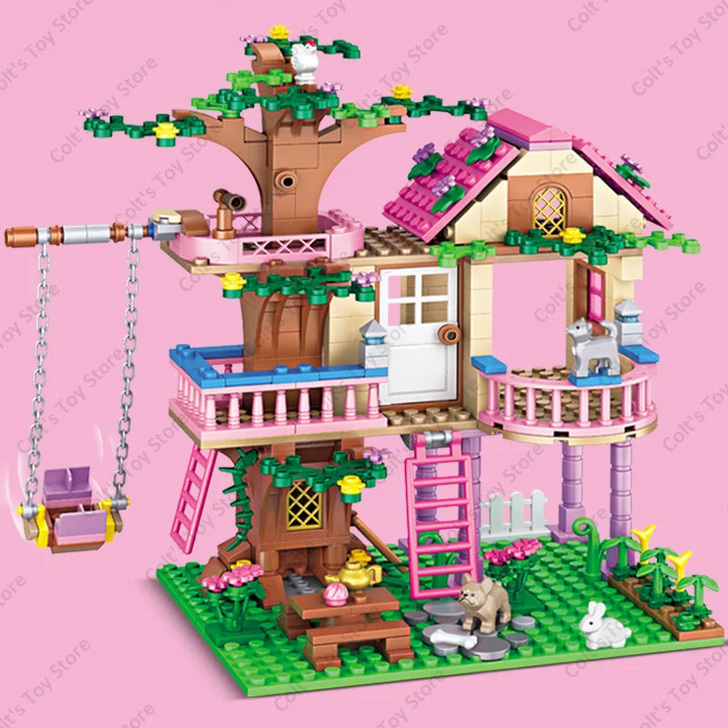 Tree House Villa Castle Building Blocks