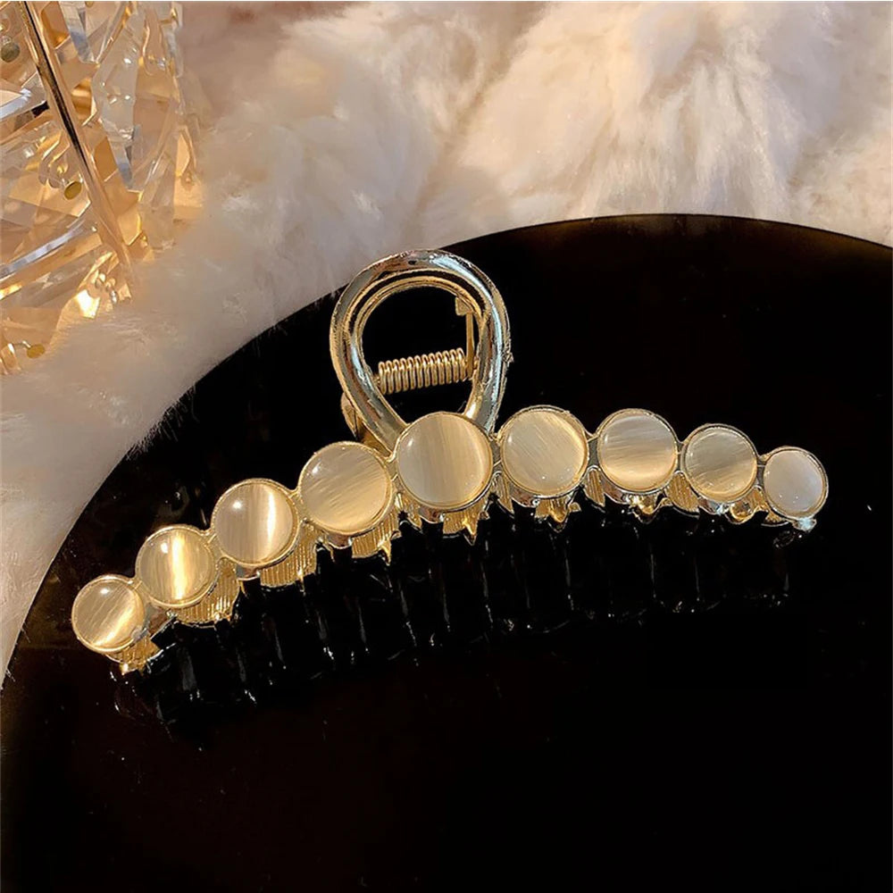 Shiny Rhinestone Crystal Opal Pearl Hair Claw Clips