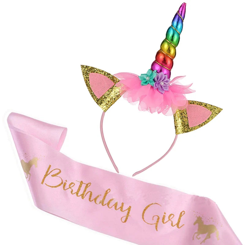 Birthday Girl  Unicorn horn Headband