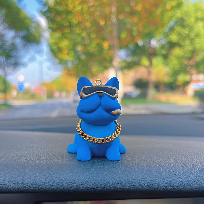 Anime Personality Bulldog Car Interior Decoration