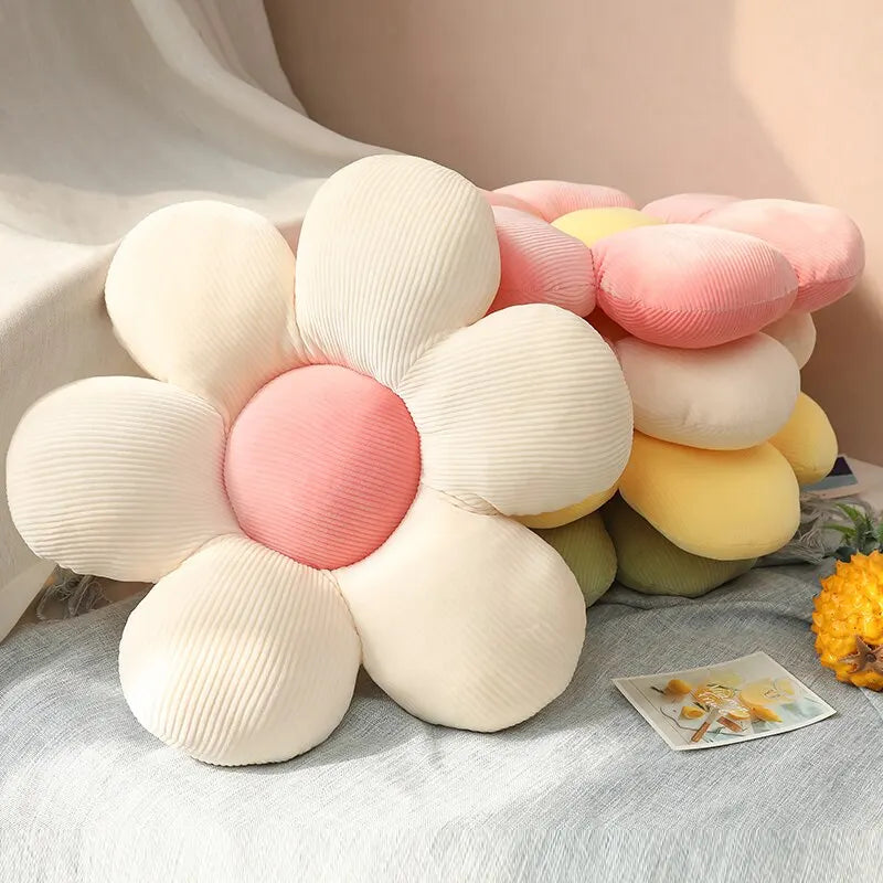 35CM Colorful Flowers Plush Pillow