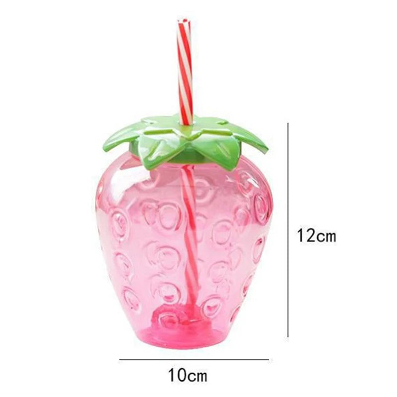 500ml Cartoon  Cute Strawberry Straw Water Bottle