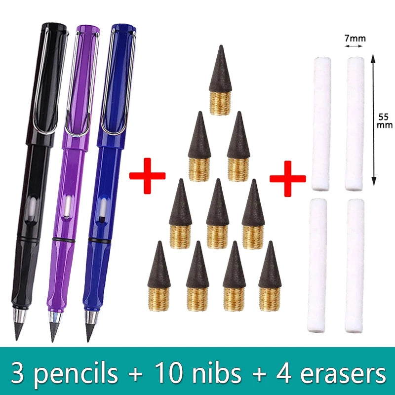 17pcs/Set Infinity Pencils 0.5MM Eternity No Sharpening without Ink