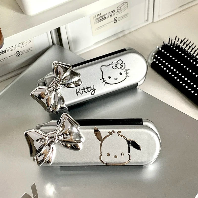 1Pcs Hello Kitty Sanrio Folding Hair Comb With Mirror