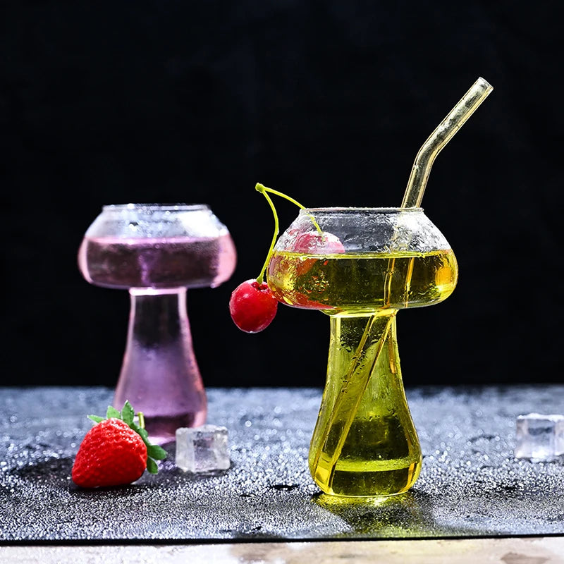 Cute Mushroom Cocktail Glass 260ml Cup For Drinks