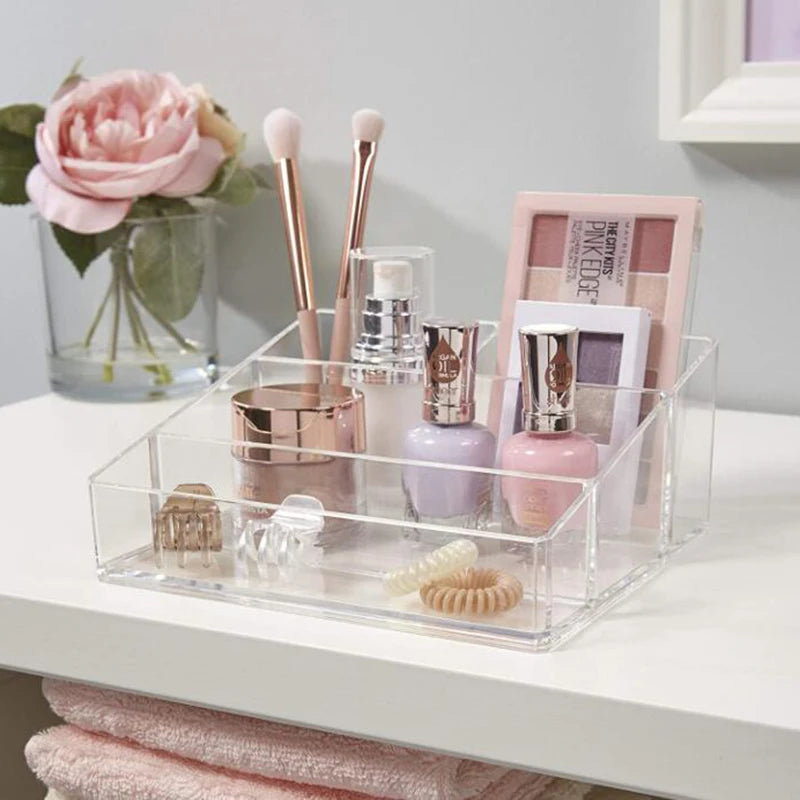 Clear Plastic Makeup Organizer Cosmetic Storage Box