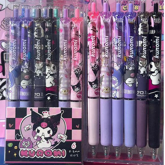 6Pcs Hello Kitty 0.5mm Gel Pens Set