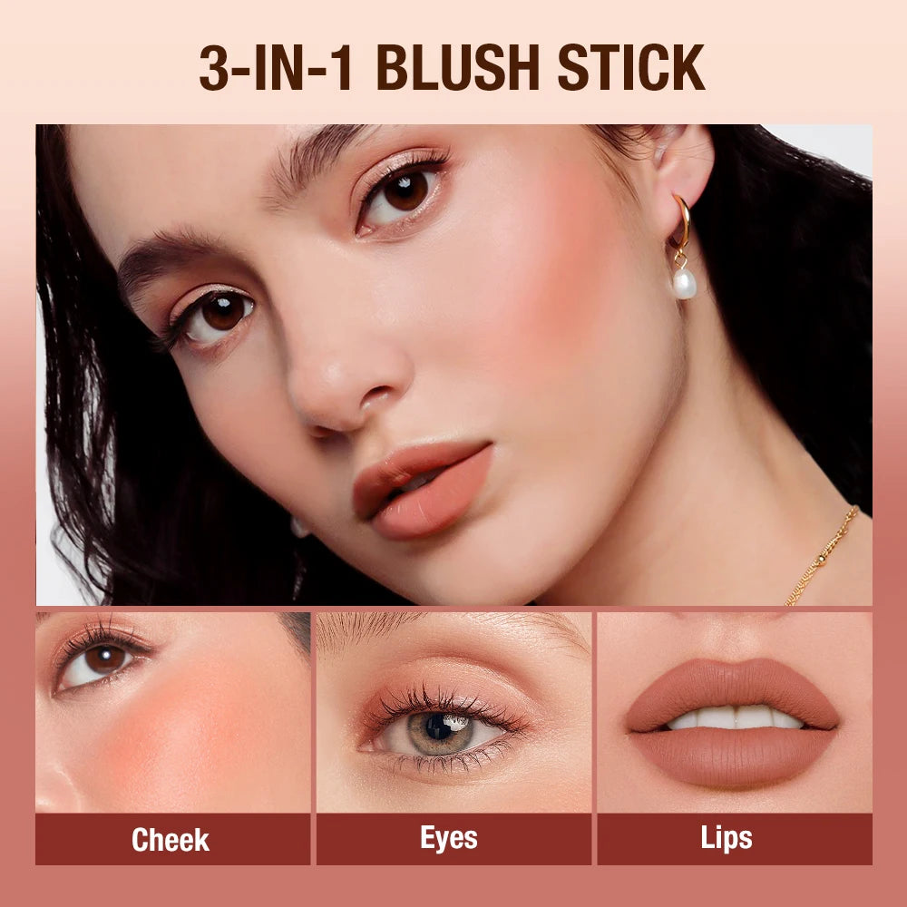 Lipstick Blush Stick 3-in-1 Eyes Cheek and Lip Tint