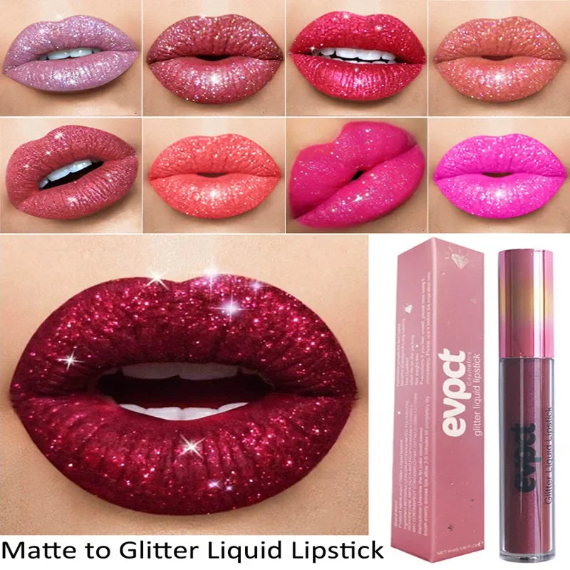 Waterproof Diamond Shimmer Glitter Lip Gloss