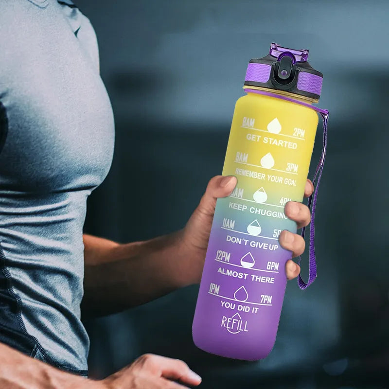 1 Liter Water Bottle Motivational Sport Water Bottle