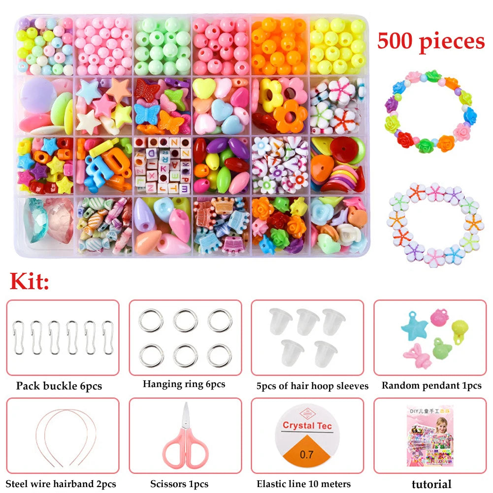 500pcs DIY Handmade Beaded Children's Toy