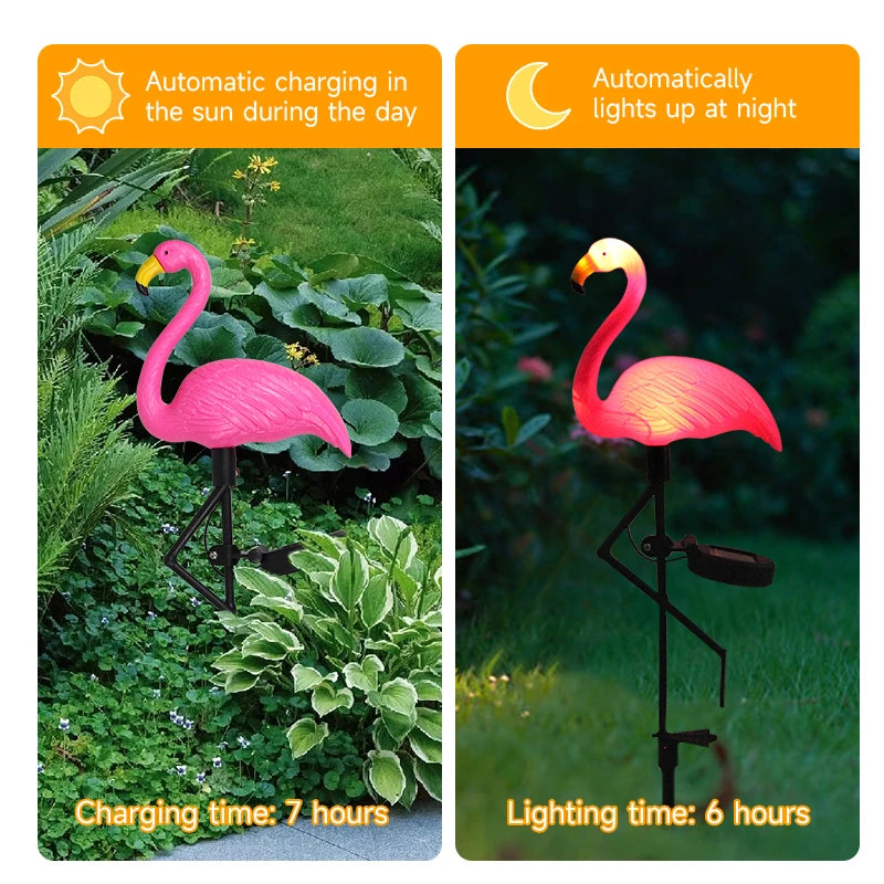 Solar Flamingo Light LED Outdoor Courtyard Lamp