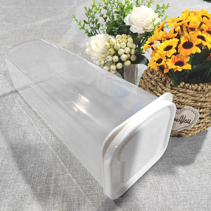 Rectangular Bread Box With Handle Translucent Cake Container