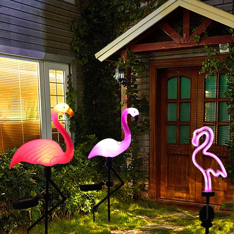 Solar Flamingo Light LED Outdoor Courtyard Lamp