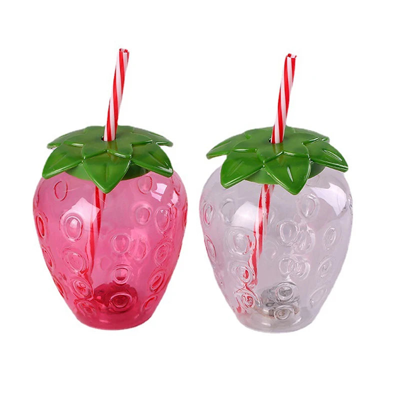 500ml Cartoon  Cute Strawberry Straw Water Bottle