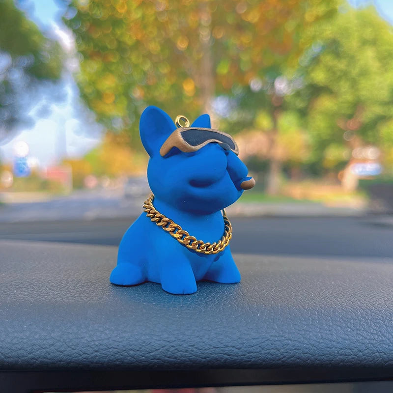 Anime Personality Bulldog Car Interior Decoration