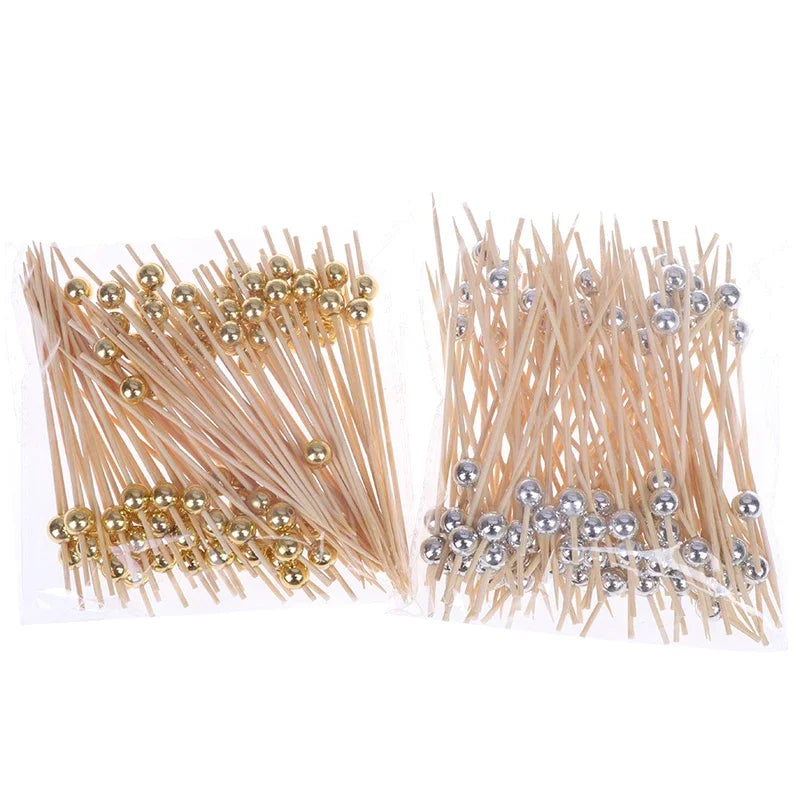 100Pcs Disposable Party Tableware Bamboo Forks