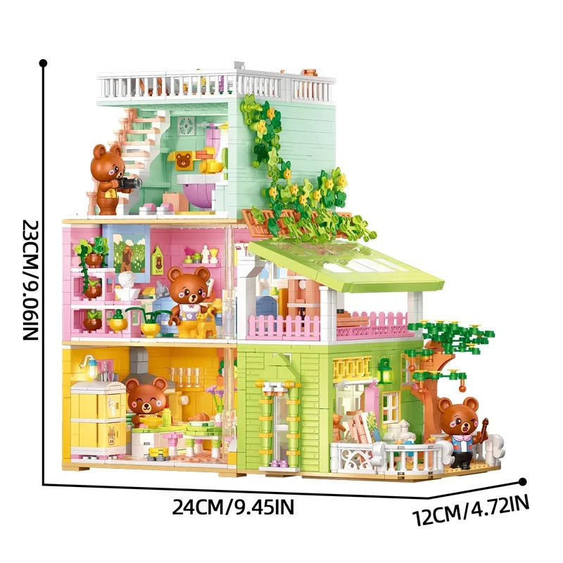 2050PCS Little Bear Villa Building Blocks