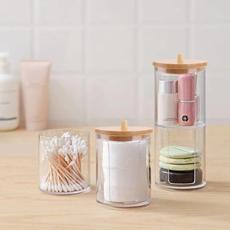 Acrylic Storage Box Bathroom Jar Makeup Organizer