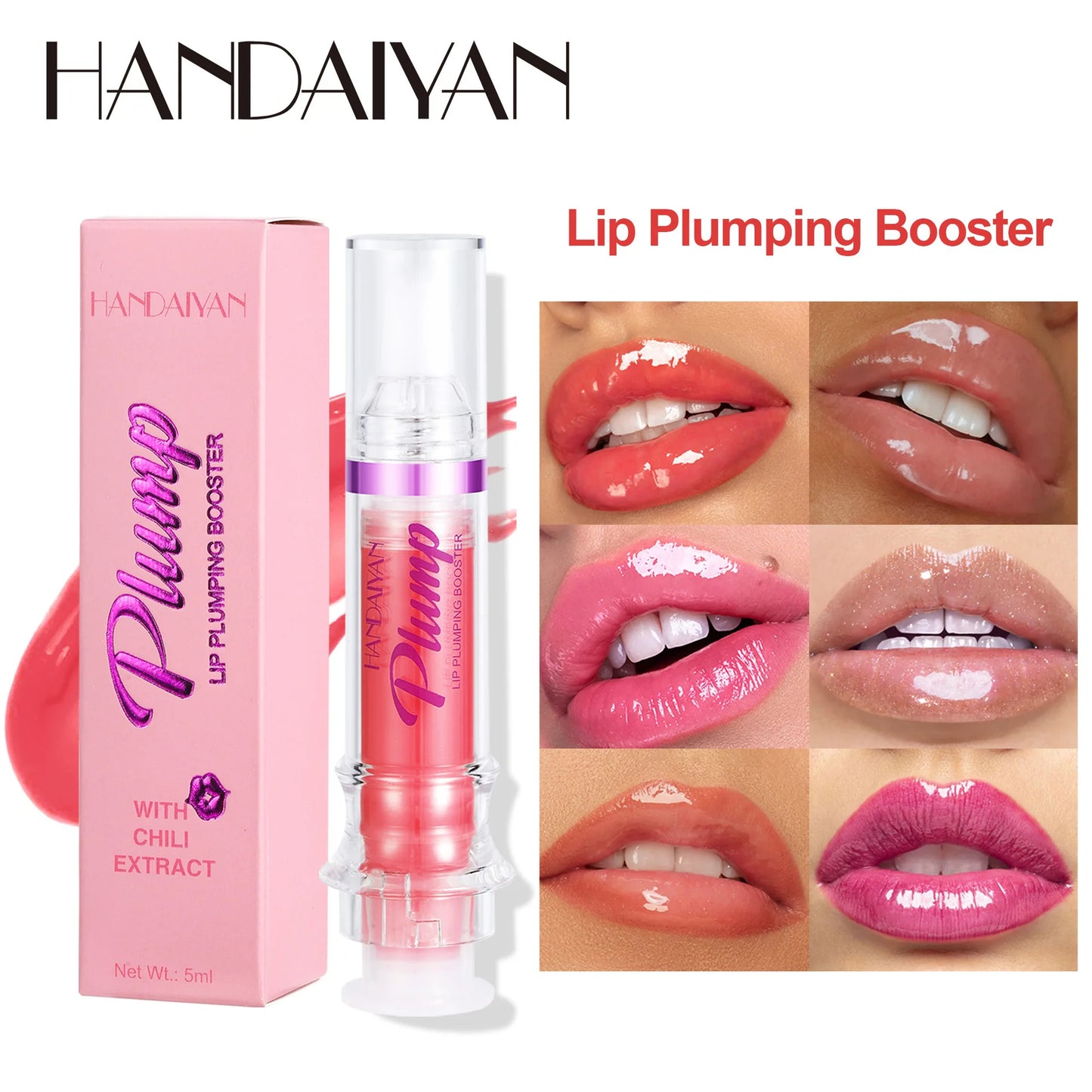 6 colors Glittery lip  Plumper