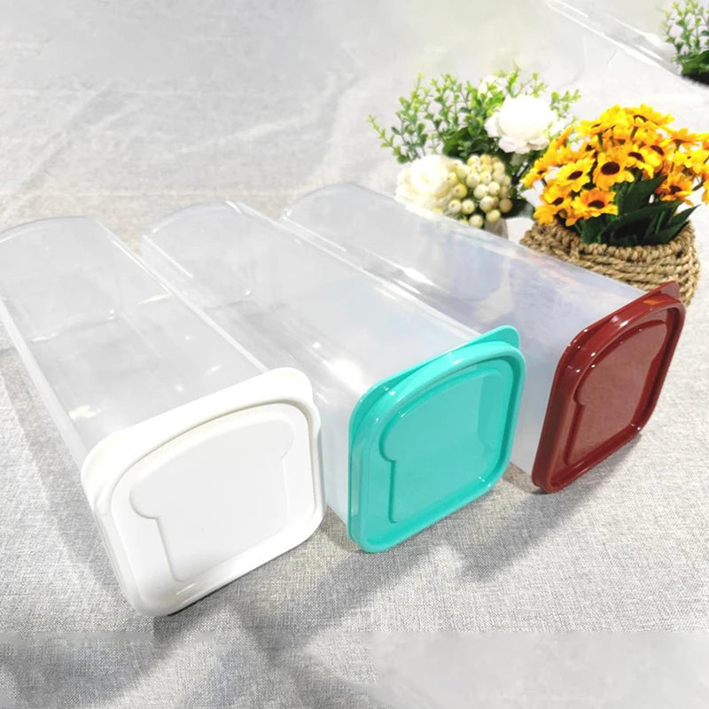 Rectangular Bread Box With Handle Translucent Cake Container