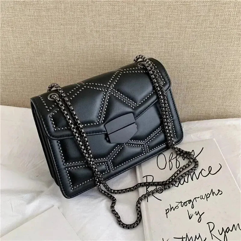 Vintage Rivet Chain Small Shoulder Bags