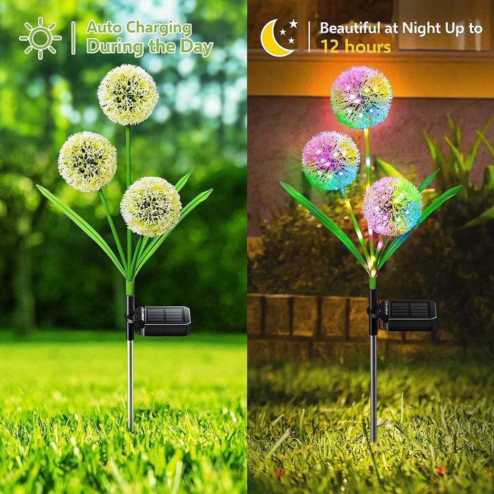 Solar Dandelion Flower Light Outdoor Waterproof LED