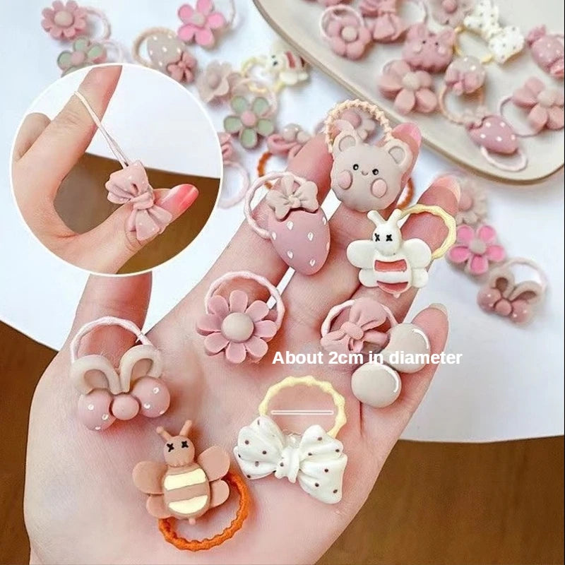 20Pcs/Set Cute Cartoon Bear Rabbit Hair Band