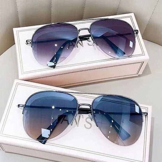 Fashion Gradient Sunglasses for Men Big Frame