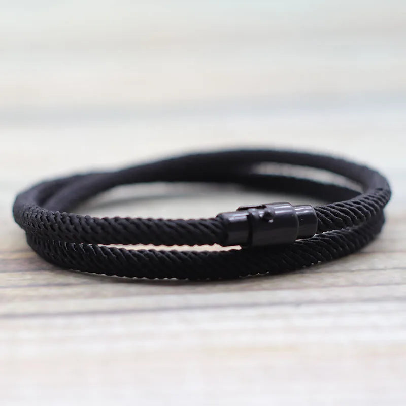 New Minimalist Men Rope Bracelet Double Layer