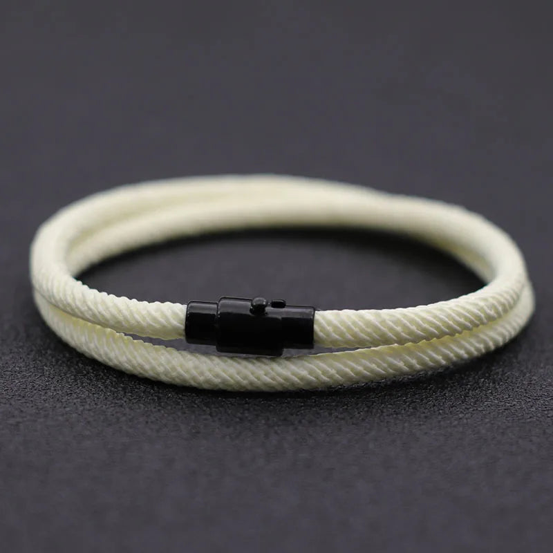 New Minimalist Men Rope Bracelet Double Layer