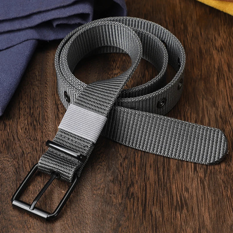 Perforated canvas belt,