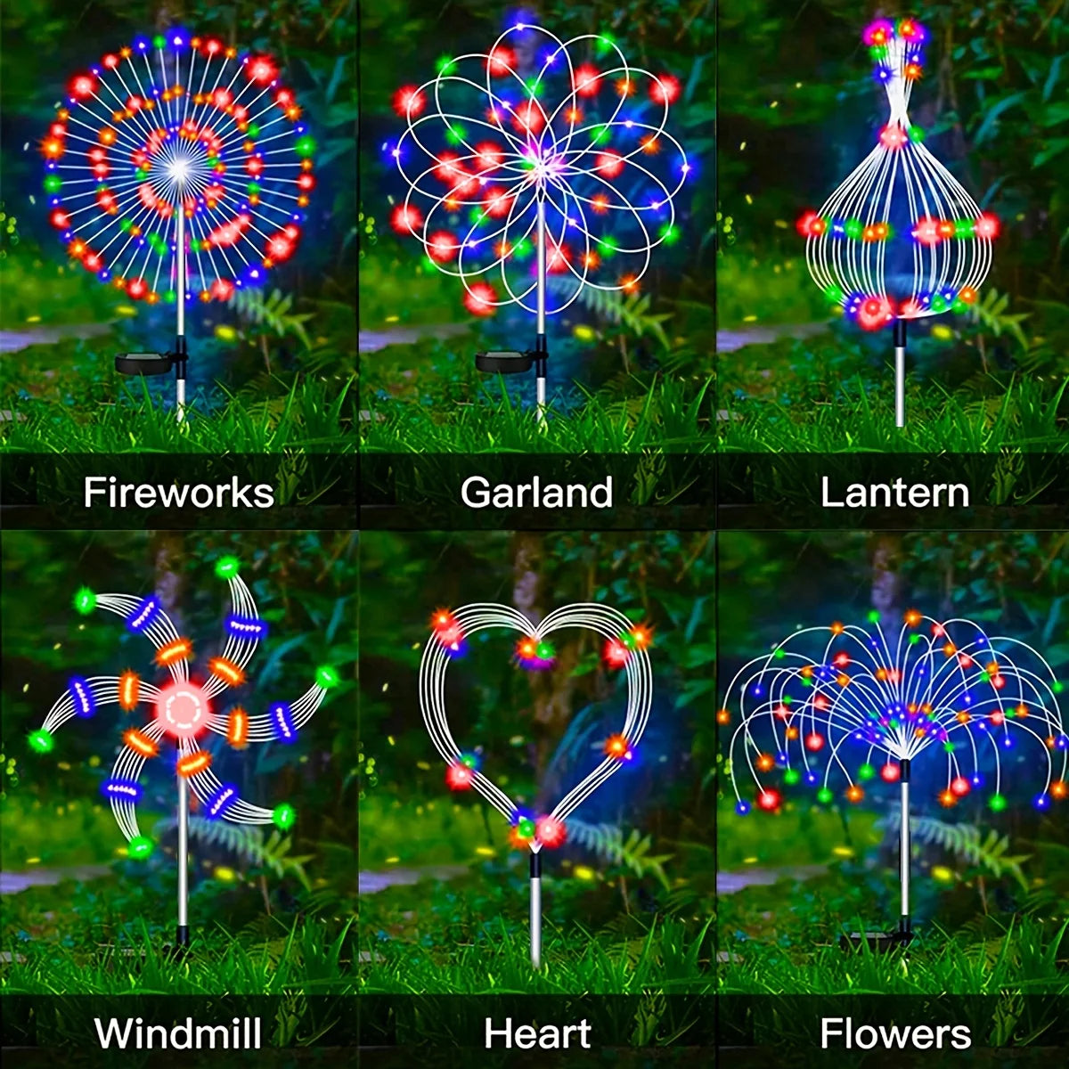 1 Pack Solar Firework Light Outdoor