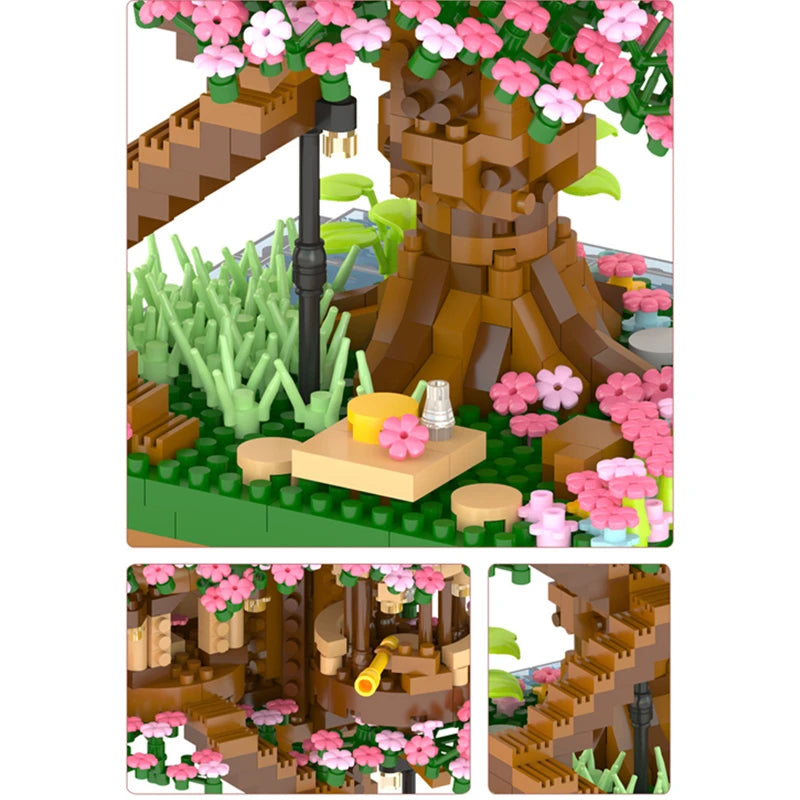 2138pcs  Tree House  Building Blocks