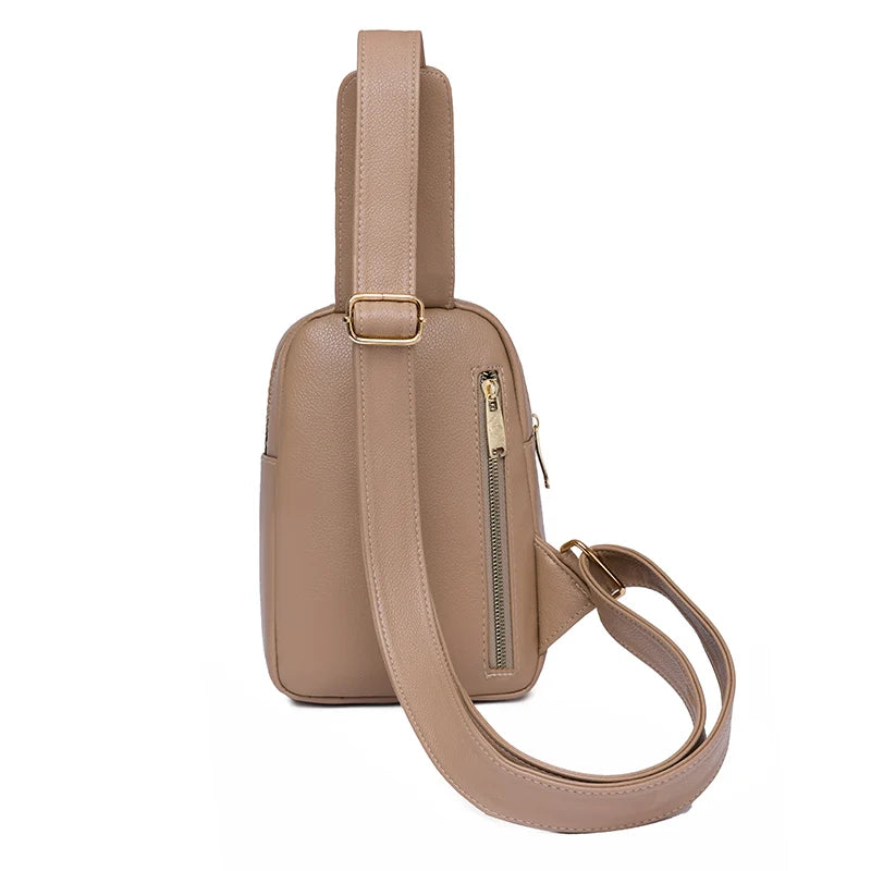 Women  Chest Bags Soft PU Leather