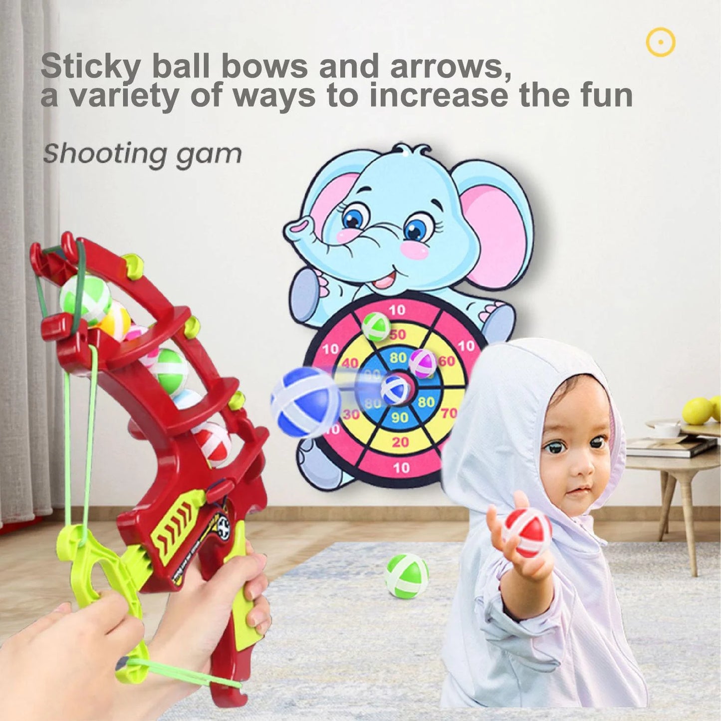 family game Slingshot Target Sticky Ball Dartboard