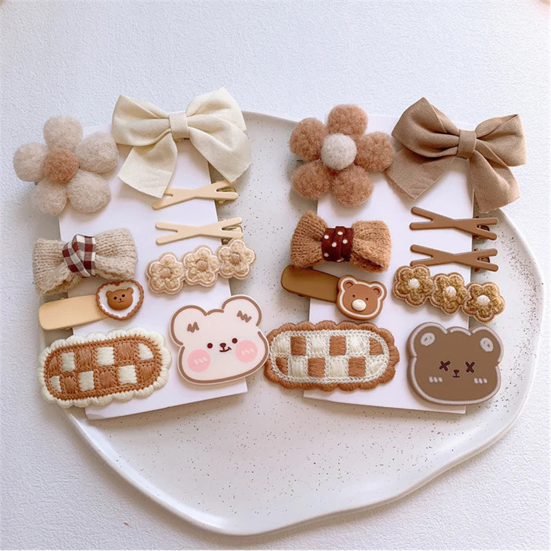 9Pcs/ Cute Baby Hair Clips