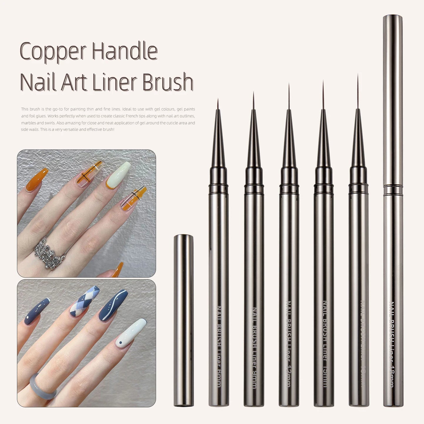 5PCS Nail Art Liner Brushes