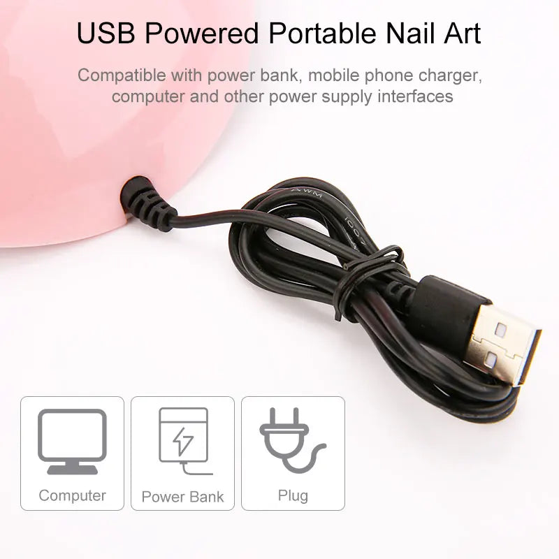 Hot Nail Dryer Machine Portable USB Cable